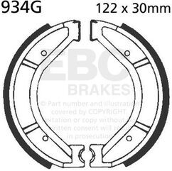 EBCブレーキ モーターサイクル 溝付き リプレイスメント ブレーキシューズ フロント左側用 | 934G