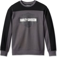 Harley-Davidson Sweatshirt-Knit, Colorblock-Design-Blackened Pearl | 96532-23VM