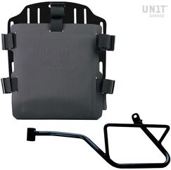 Unitgarage / ユニットガレージ Aluminum bag holder with adjustable front in Hypalon and Quick Release System + subframe, Black | UG007+U000+2216SX-Black