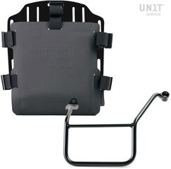 Unitgarage / ユニットガレージ Aluminum bag holder with adjustable front in Hypalon and Quick Release System + subframe, Black | UG007+U000+3208SX-Black