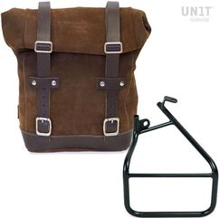 Unitgarage / ユニットガレージ Waxed Suede Side Pannier + Left Subframe Sportster S 1250, ColoradoBrown | U002+3320SX-ColoradoBrown