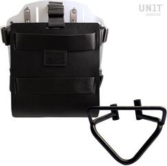Unitgarage / ユニットガレージ Carrying system in aluminum with adjustable leather front, Quick Release System and frame (2020 until now), Black/Silver | U085+U000+3003SX-Black-Silver