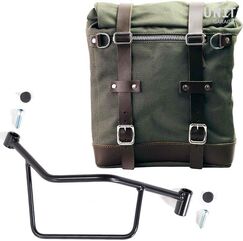 Unitgarage / ユニットガレージ Canvas Side Pannier Scram 22L-30L + Right Subframe R 1200 R LC, Green/Brown | U201+2101DX-Green-Brown