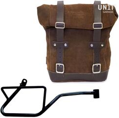 Unitgarage / ユニットガレージ Waxed Suede Side Pannier + Right Subframe Guzzi V7_850, ColoradoBrown | U002+2216DX-ColoradoBrown