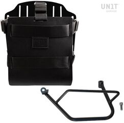 Unitgarage / ユニットガレージ Carrying system in aluminum with adjustable leather front, Quick Release System and frame, Black/Black | U085+U000+1021SX-Black-Black