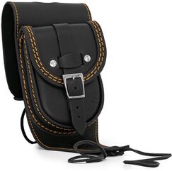 Ends Cuoio / エンズクオイオ バッグ Sportster（スポーツスター） タンクバッグ - ブラックレザー - オークル（黄土色）ステッチ | SERBSP.N.CTOC