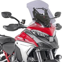 GIVI / ジビ Windscreen for Ducati Multistrada V4, color smoke, dim. HxW 45,5x38cm, 3,5com higher than oem screen | D7413S