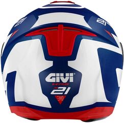 GIVI / ジビ Flip-up helmet X.21 EVO NUMBER White/Red, Size 56/S | HX21RNBLR56