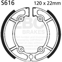 EBCブレーキ Plain モーターサイクル リプレイスメント ブレーキシューズ リア左側用 | S616