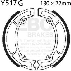 EBCブレーキ モーターサイクル 溝付き リプレイスメント ブレーキシューズ リア左側用 | Y517G