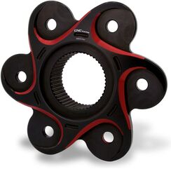 CNC Racing / シーエヌシーレーシング Rear sprocket flange Ducati - Bicolor, Black/Red | FL507BR