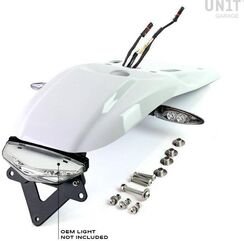Unitgarage / ユニットガレージ Rear fender with license plate kit for the original headlight, Light White Urban GS | 1651+1694-Light-White-Urban-GS