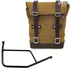 Unitgarage / ユニットガレージ Side Pannier Canvas + Subframe R 1200 R, Beige/Brown | U001+1421-Beige-Brown