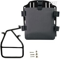 Unitgarage / ユニットガレージ Aluminum bag holder with adjustable front in Hypalon and Quick Release System + subframe, Black | UG007+U000+1620-Black