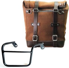 Unitgarage / ユニットガレージ Waxed suede side pannier Scram 22L-30L + Right Subframe Mash, ColoradoBrown | U202+2600DX-ColoradoBrown
