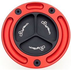 LighTech / ライテック Fuel Tank Cap with Spin Locking, Color: Black-Red | TF23N/R