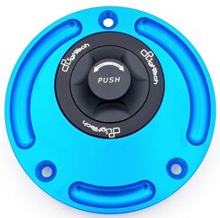 LighTech / ライテック Fuel Tank Cap With Rapid Locking, Color: Black-Cobalt | TR23N/C