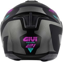 GIVI / ジビ Flip-up helmet X.21 EVO NUMBER LADY Matte Black/Titanium/Pink, Size 56/S | HX21RNBBP56