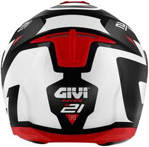 GIVI / ジビ Flip-up helmet X.21 EVO NUMBER Black|White/Red, Size 54/XS | HX21RNBBR54