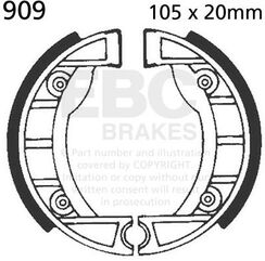 EBCブレーキ Plain モーターサイクル リプレイスメント ブレーキシューズ フロント左側用 | 909
