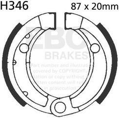 EBCブレーキ Plain モーターサイクル リプレイスメント ブレーキシューズ フロント左側用 | H346