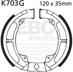 EBCブレーキ モーターサイクル 溝付き リプレイスメント ブレーキシューズ フロント左側用 | K703G