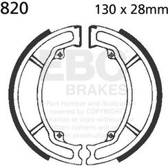 EBCブレーキ Plain モーターサイクル リプレイスメント ブレーキシューズ リア左側用 | 820
