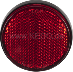 Kedo Replica Rear Reflector, Red, Round, 55mm Reflector / 59mm overall, M5 Bolt, E-Approved, OEM reference # 449-85131-01 | 50062