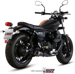 MIVV / ミヴGHIBLI スリップ オン ブラックステンレススチール for MOTO GUZZI V9 BOBBER / ROAMER (2016) | M.011.SGB
