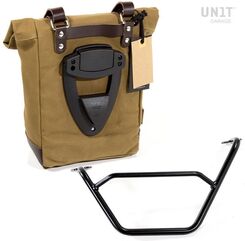 Unitgarage / ユニットガレージ Side Pannier Canvas + subframe R1200 GS LC, Beige/Brown | U001+1901SX-Beige-Brown