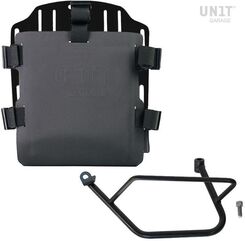 Unitgarage / ユニットガレージ Aluminum bag holder with adjustable front in Hypalon and Quick Release System + subframe, Black | UG007+U000+1021SX-Black