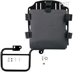 Unitgarage / ユニットガレージ Aluminum bag holder with adjustable front in Hypalon and Quick Release System + subframe (1983-1996), Black | UG007+U000+1806-Black