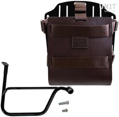 Unitgarage / ユニットガレージ Carrying system in aluminum with adjustable leather front, Quick Release System and frame (2016 until now), Brown/Black | U085+U000+1020DX-Brown-Black