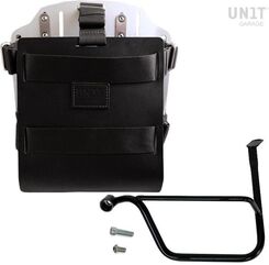 Unitgarage / ユニットガレージ Carrying system in aluminum with adjustable leather front, Quick Release System and frame (2016 until now), Black/Silver | U085+U000+1020SX-Black-Silver