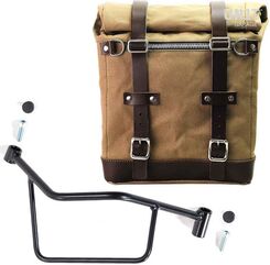 Unitgarage / ユニットガレージ Canvas Side Pannier Scram 22L-30L + Right Subframe R 1200 R LC, Beige/Brown | U201+2101DX-Beige-Brown