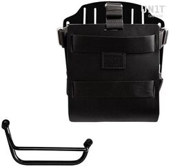 Unitgarage / ユニットガレージ Carrying system in aluminum with adjustable leather front, Quick Release System and frame, Black/Black | U085+U000+2251DX-Black-Black