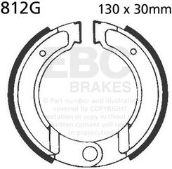 EBCブレーキ モーターサイクル 溝付き リプレイスメント ブレーキシューズ リア左側用 | 812G