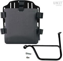Unitgarage / ユニットガレージ Aluminum bag holder with adjustable front in Hypalon and Quick Release System + subframe, Black | UG007+U000+1020SX-Black