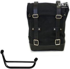 Unitgarage / ユニットガレージ Side Pannier Canvas + Right Subframe Guzzi V85 TT, Black/Black | U001+2251DX-Black-Black