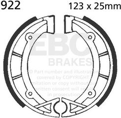 EBCブレーキ Plain モーターサイクル リプレイスメント ブレーキシューズ リア左側用 | 922
