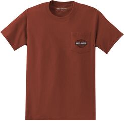 Harley-Davidson Men'S B&S Pocket Tee, Vintage Orange | 99062-22VM