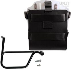 Unitgarage / ユニットガレージ Carrying system in aluminum with adjustable leather front, Quick Release System and frame (2016 until now), Black/Silver | U085+U000+1020DX-Black-Silver