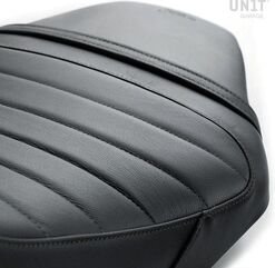 Unit Garage Seat cover in Black Leather (long seat) | COD. 2512Black