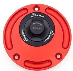 LighTech / ライテック Fuel Tank Cap With Rapid Locking, Color: Black-Red | TR11N/R