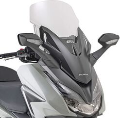 GIVI / ジビ Windscreen D1187ST for Honda Forza 125 21-, Forza 350, dim. HxL 58x47 cm, color Clear, fits oe headlight fairing | D1187ST