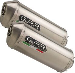GPR / ジーピーアール Original For Cagiva V-Raptor 2000/02 Pair Homologated スリッポンエキゾースト Satinox | CA.13.SAT