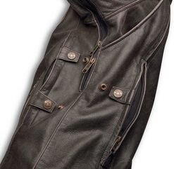 Harley-Davidson H-D® Triple Vent System" Trostel Leather Jacket, Dark brown | 98053-19EM
