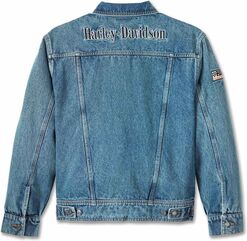 Harley-Davidson Women'S Powerslide Oversized Denim Jacket, Medium Indigo | 96288-24VW