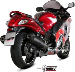 MIVV / ミヴマフラー SPORT 2 SLIP-ON Muffler OVAL CARBON carbon cap For SUZUKI GSX-R 1300 HAYABUSA | S.052.LEC