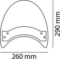 CustomAcces / カスタムアクセス Roadster Windscreen Fixings To Fork Bars, Smoke | CR0002H